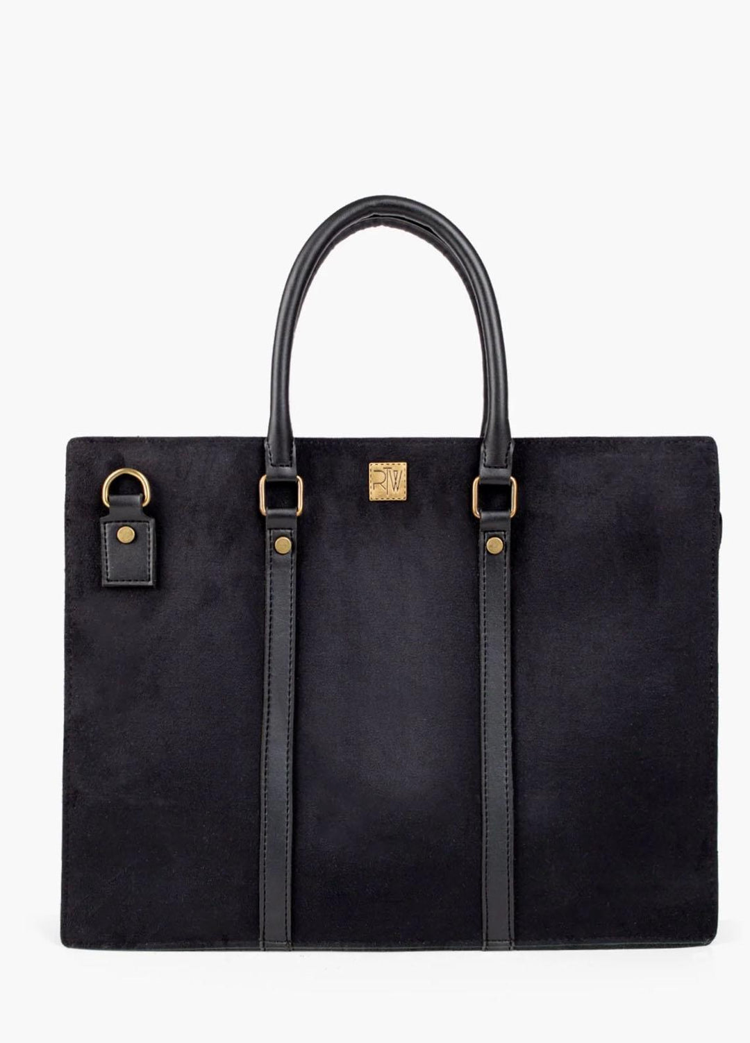 RTW Creation    Laptop Bag TRW23LB DLB-02 Black suede laptop bag - Women Laptop Bags