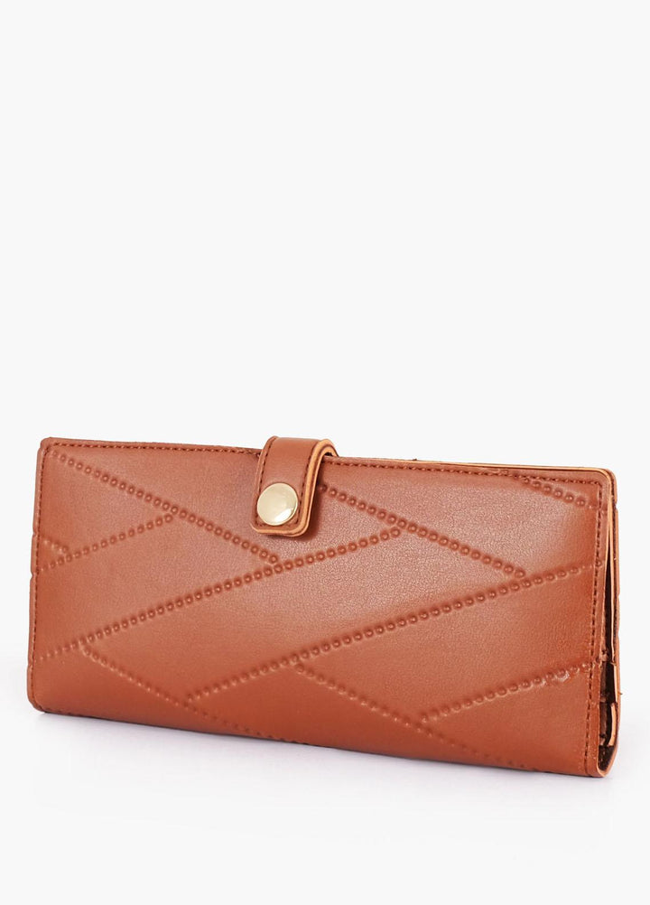 RTW Creation    Wallet RTW23WW Q2FW-09 Brown Quilted Two-Fold Wallet - Women Wallet Collection
