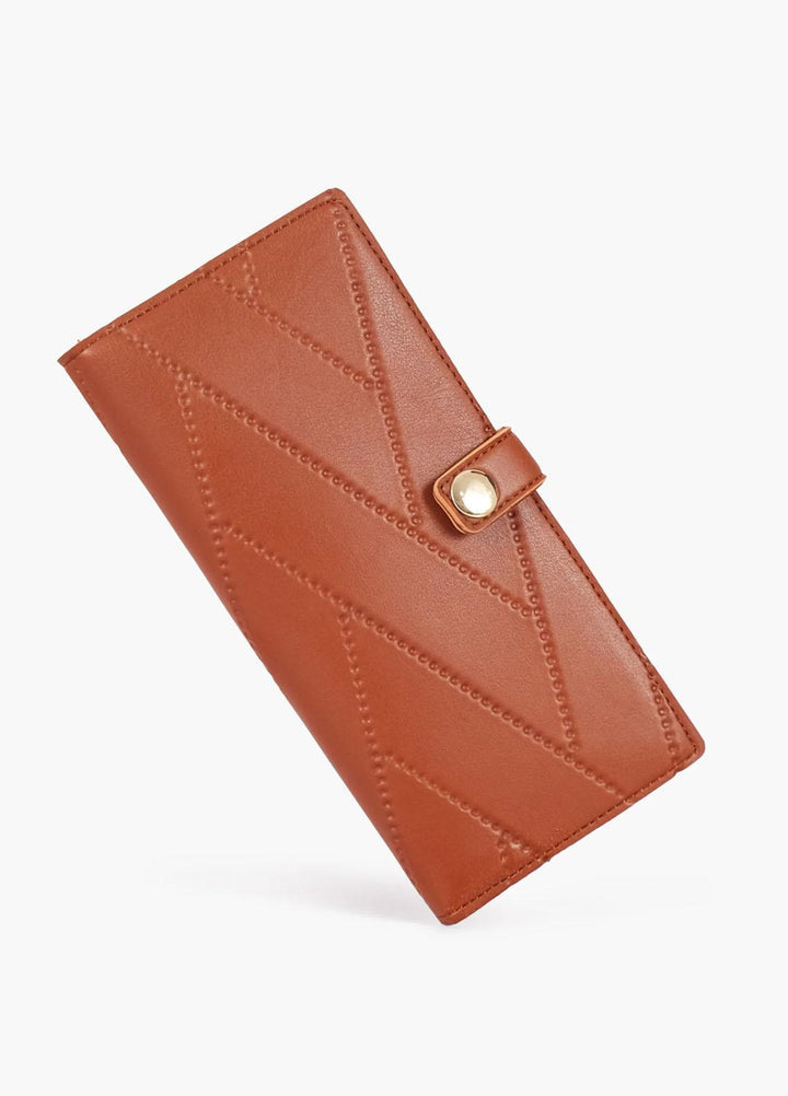 RTW Creation    Wallet RTW23WW Q2FW-09 Brown Quilted Two-Fold Wallet - Women Wallet Collection