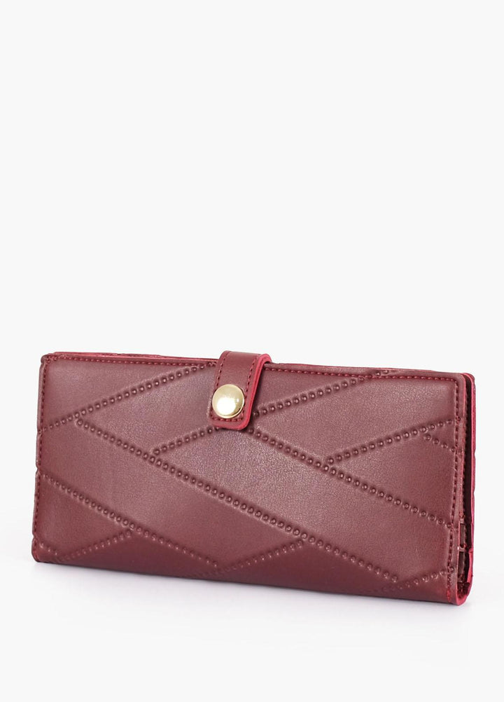 RTW Creation    Wallet RTW23WW Q2FW-08 Burgundy Quilted Two-Fold Wallet - Women Wallet Collection