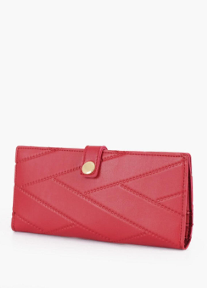 RTW Creation    Wallet RTW23WW Q2FW-01 Maroon Quilted Two-Fold Wallet - Women Wallet Collection