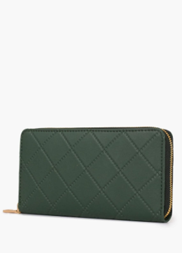 RTW Creation    Wallet RTW23WW WLT-16 Army Green Quilted Pattern Wallet - Women Wallet Collection