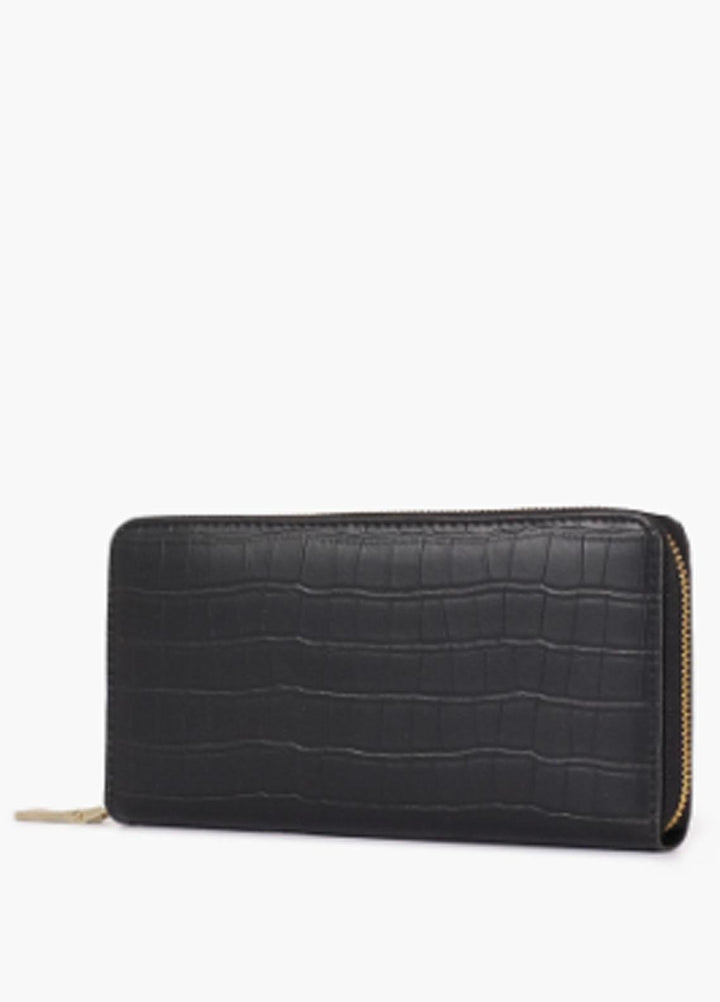 RTW Creation    Wallet RTW23WW WLT-04 Black Crocodile Pattern Wallet - Women Wallet Collection