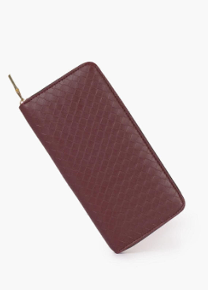 RTW Creation    Wallet RTW23WW WLT-03 Burgundy Weave Pattern Wallet - Women Wallet Collection