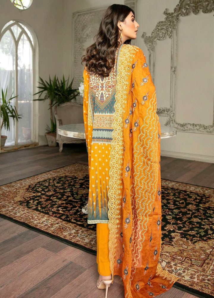 Rubab by Zebaish Embroidered Lawn Suits Unstitched 3 Piece ZSH21RB D-01 - Summer Collection