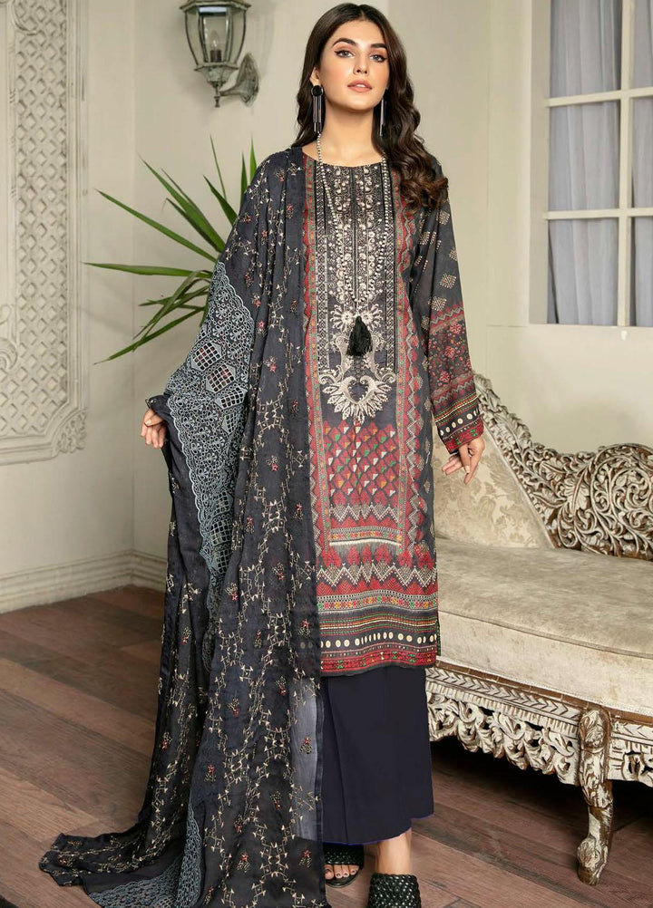 Rubab by Zebaish Embroidered Lawn Suits Unstitched 3 Piece ZSH21RB D-02 - Summer Collection