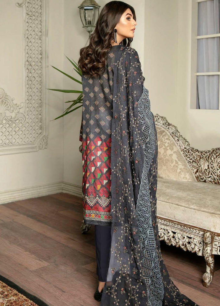 Rubab by Zebaish Embroidered Lawn Suits Unstitched 3 Piece ZSH21RB D-02 - Summer Collection