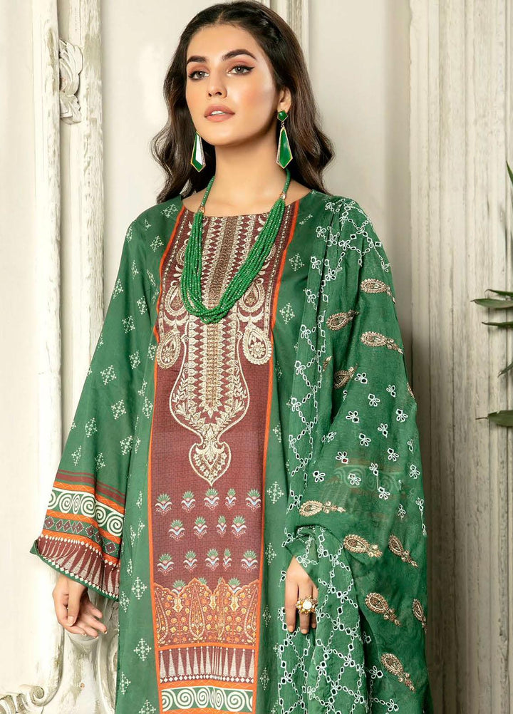 Rubab by Zebaish Embroidered Lawn Suits Unstitched 3 Piece ZSH21RB D-07 - Summer Collection