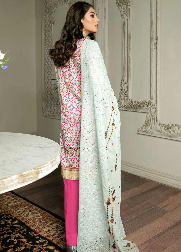 Rubab by Zebaish Embroidered Lawn Suits Unstitched 3 Piece ZSH21RB D-09 - Summer Collection