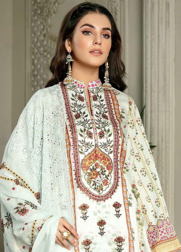 Rubab by Zebaish Embroidered Lawn Suits Unstitched 3 Piece ZSH21RB D-09 - Summer Collection