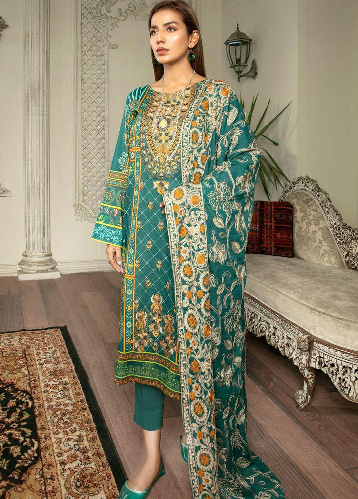 Rubab by Zebaish Embroidered Lawn Suits Unstitched 3 Piece ZSH21RB D-10 - Summer Collection