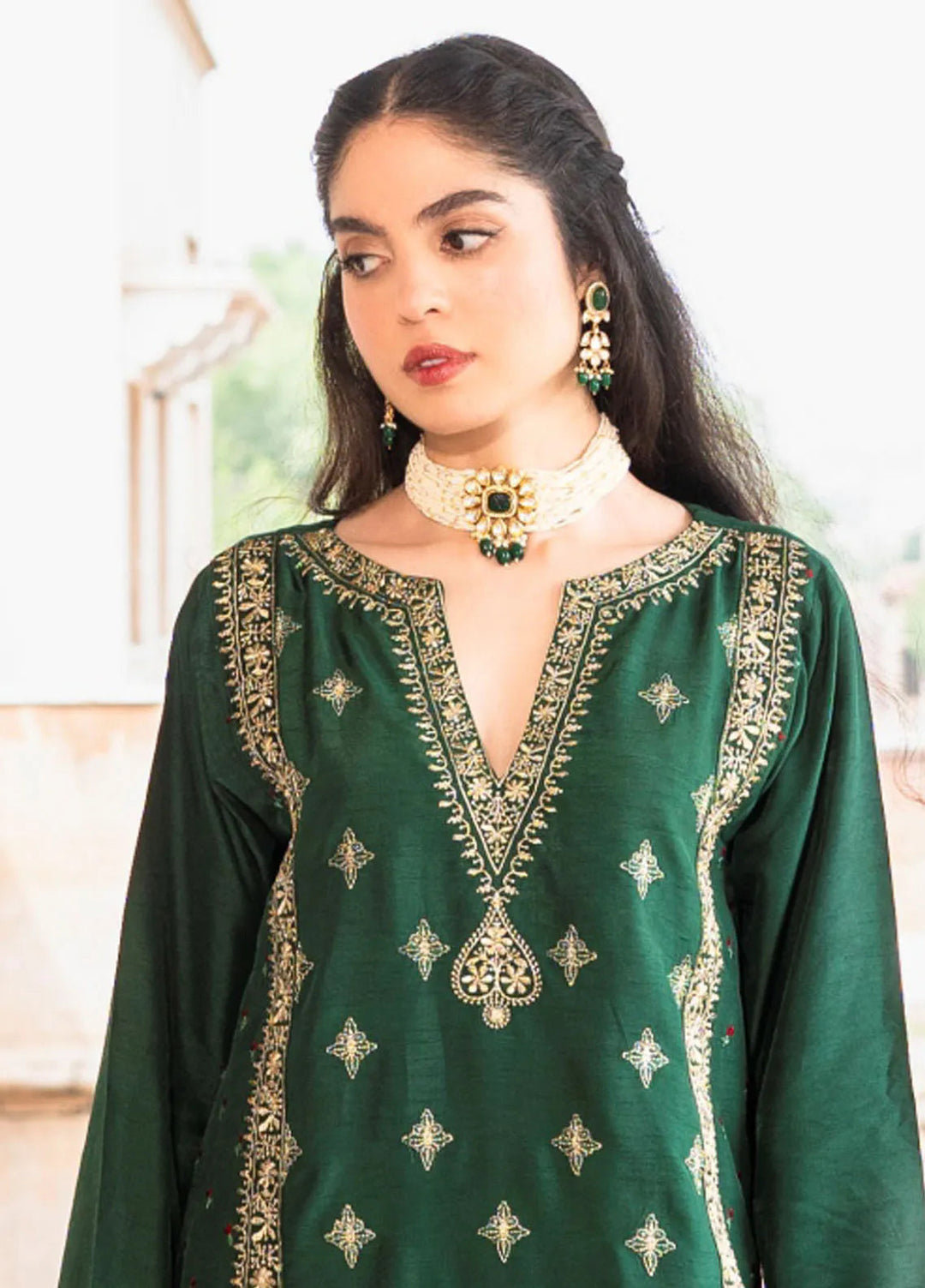 Ruhani by Muraad Embroidered Raw Silk Suit Unstitched 3 Piece MU24R Meher - Formal Collection