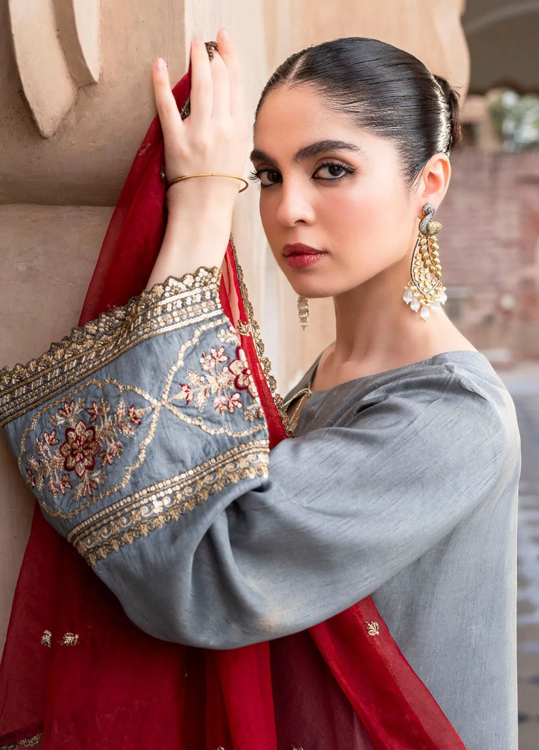 Ruhani by Muraad Embroidered Raw Silk Suit Unstitched 3 Piece MU24R Nura - Formal Collection