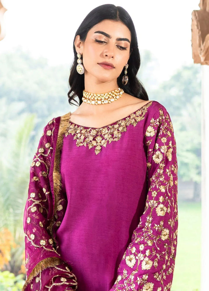 Ruhani by Muraad Embroidered Raw Silk Suit Unstitched 3 Piece MU24R Zeba - Formal Collection