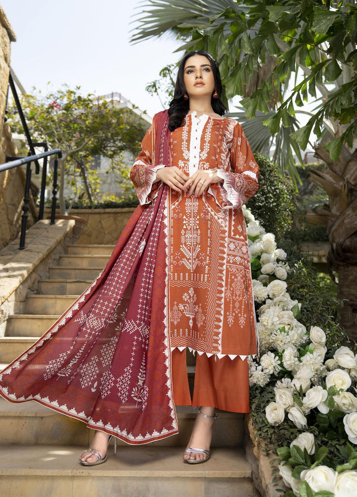 Rujhan Printed Lawn Suits Unstitched 3 Piece RJN22L-3 RP- 001 - Summer Collection