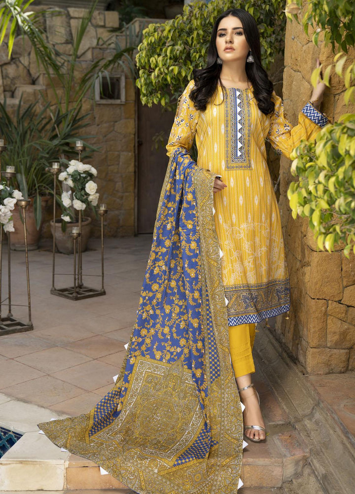 Rujhan Printed Lawn Suits Unstitched 3 Piece RJN22L-3 RP- 010 - Summer Collection