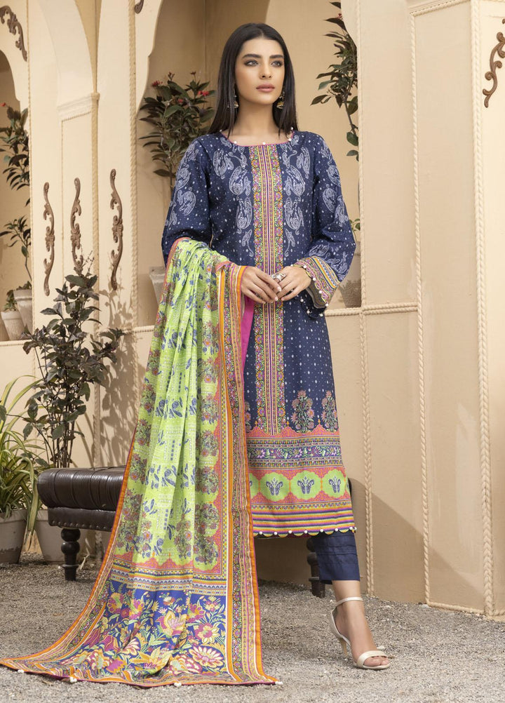 Rujhan Printed Lawn Suits Unstitched 3 Piece RJN22L-3 RPL- 001 - Summer Collection