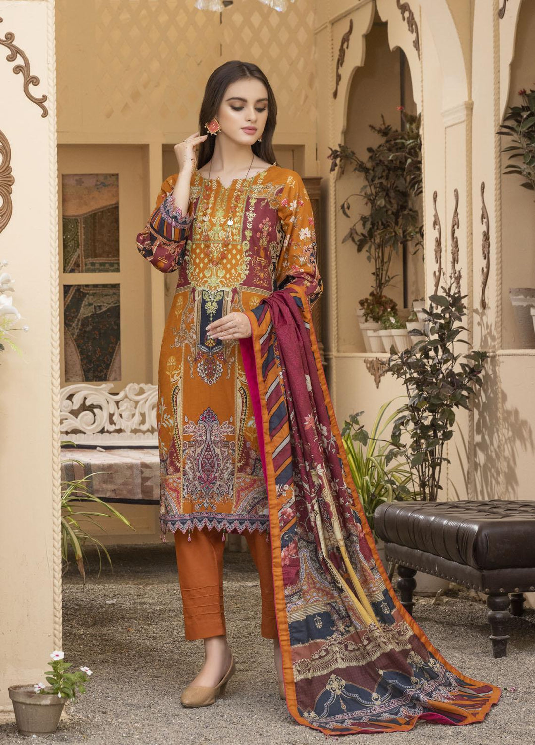Rujhan Printed Lawn Suits Unstitched 3 Piece RJN22L-3 RPL- 002 - Summer Collection