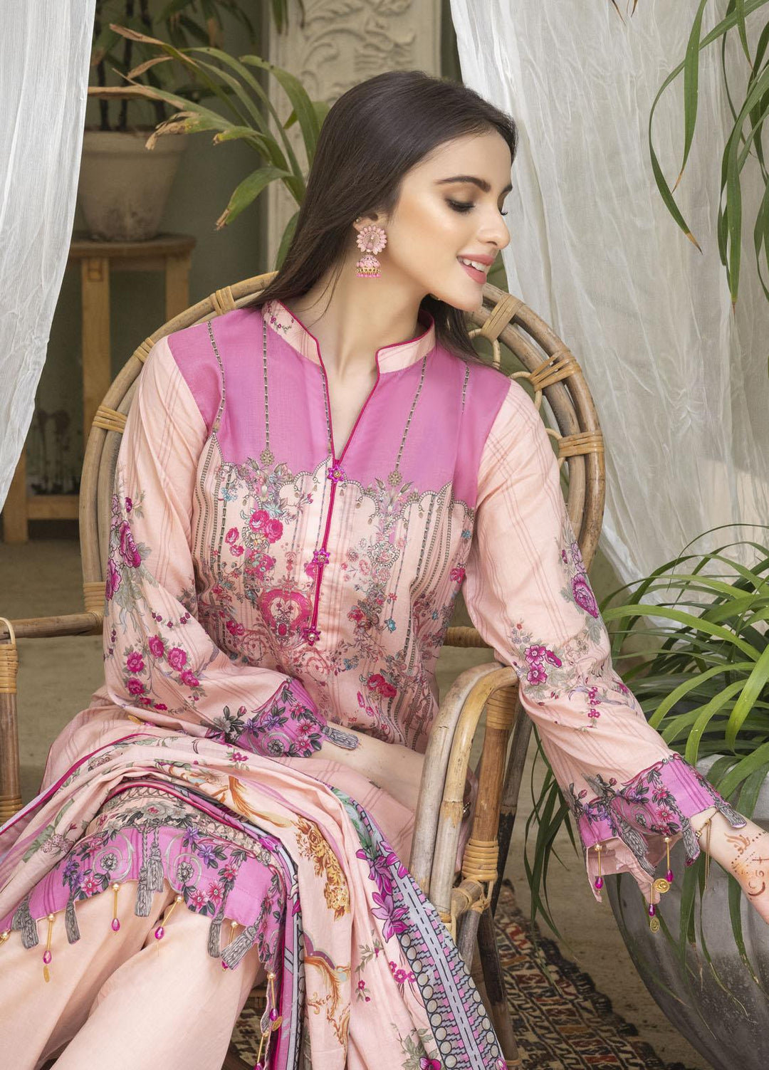 Rujhan Printed Lawn Suits Unstitched 3 Piece RJN22L-3 RPL- 004 - Summer Collection