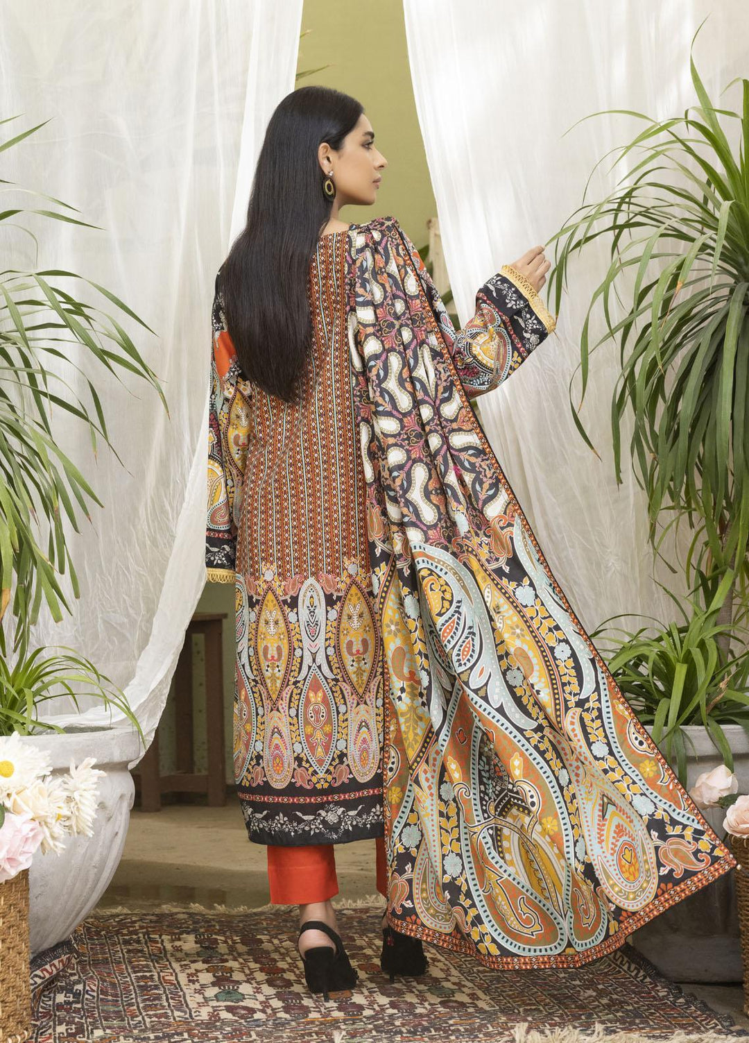Rujhan Printed Lawn Suits Unstitched 3 Piece RJN22L-3 RPL- 007 - Summer Collection