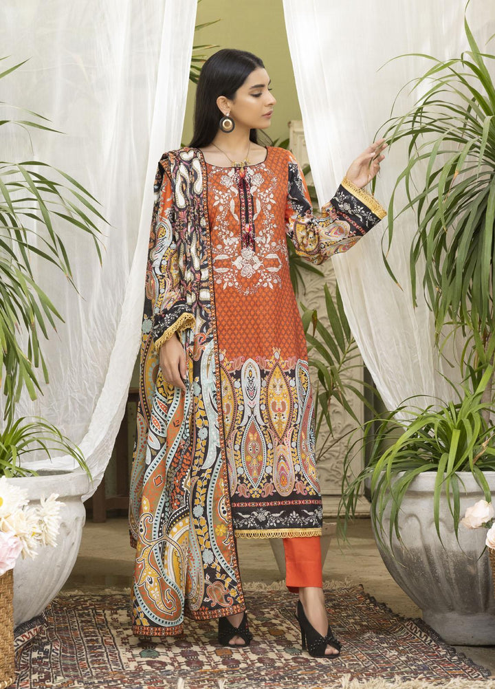 Rujhan Printed Lawn Suits Unstitched 3 Piece RJN22L-3 RPL- 007 - Summer Collection