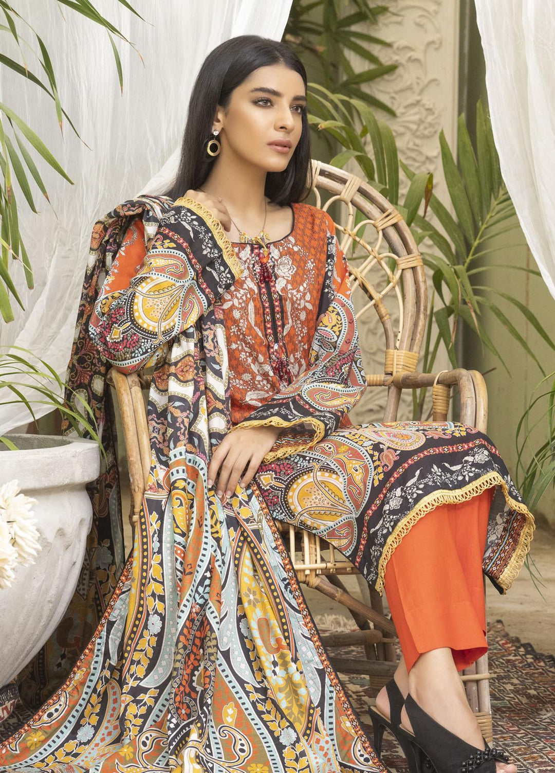 Rujhan Printed Lawn Suits Unstitched 3 Piece RJN22L-3 RPL- 007 - Summer Collection