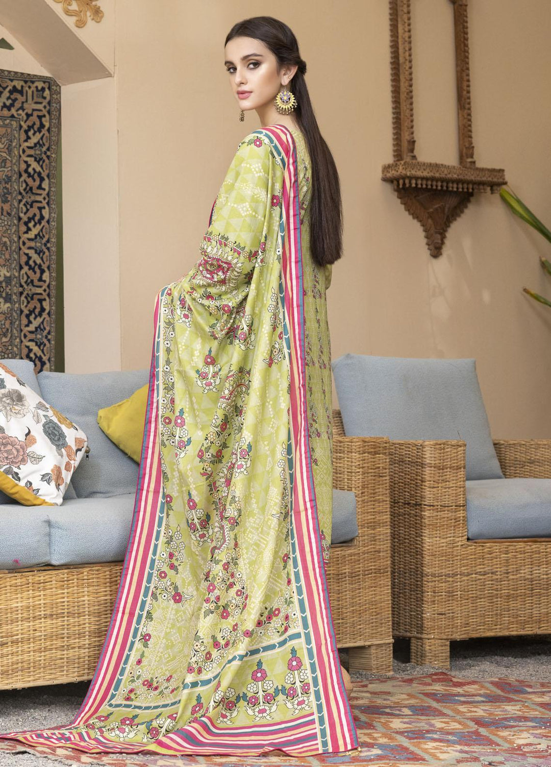 Rujhan Printed Lawn Suits Unstitched 3 Piece RJN22L-3 RPL- 010 - Summer Collection
