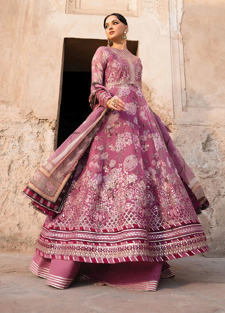 Rumi by Xenia Embroidered Chiffon Suit Unstitched 3 Piece XE25RF D-01 Bano - Formals Collection