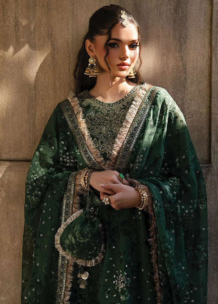 Rumi by Xenia Embroidered Chiffon Suit Unstitched 3 Piece XE25RF D-05 Shafaq - Formals Collection