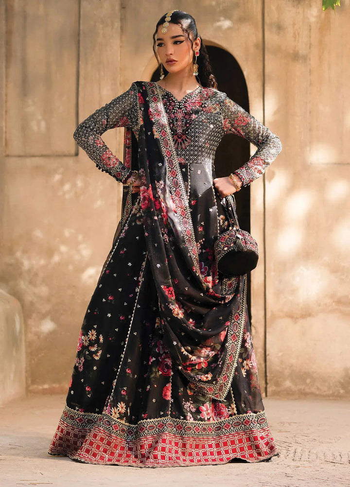 Rumi by Xenia Embroidered Chiffon Suit Unstitched 3 Piece XE25RF D-11 Nazneen - Formals Collection