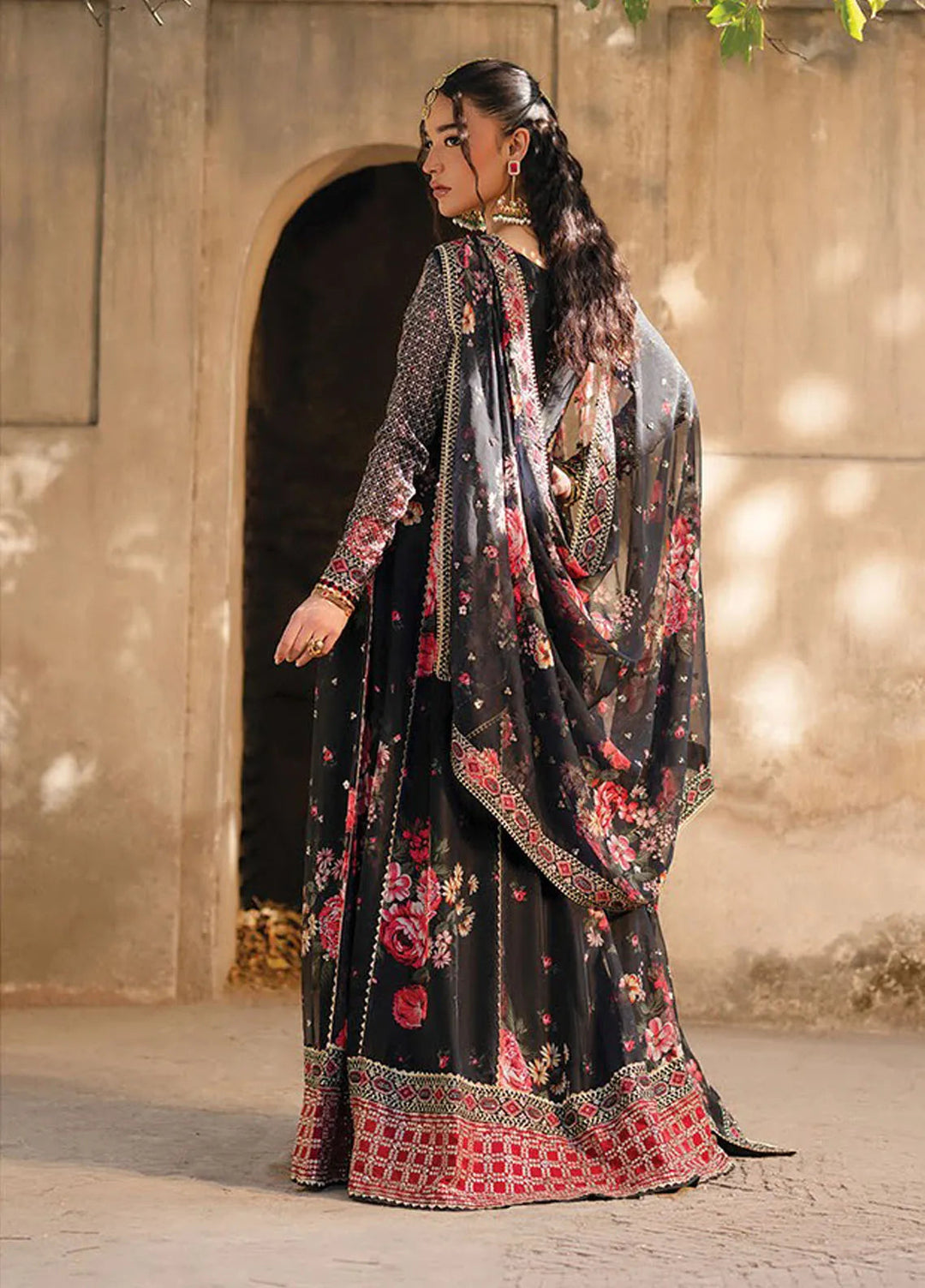 Rumi by Xenia Embroidered Chiffon Suit Unstitched 3 Piece XE25RF D-11 Nazneen - Formals Collection