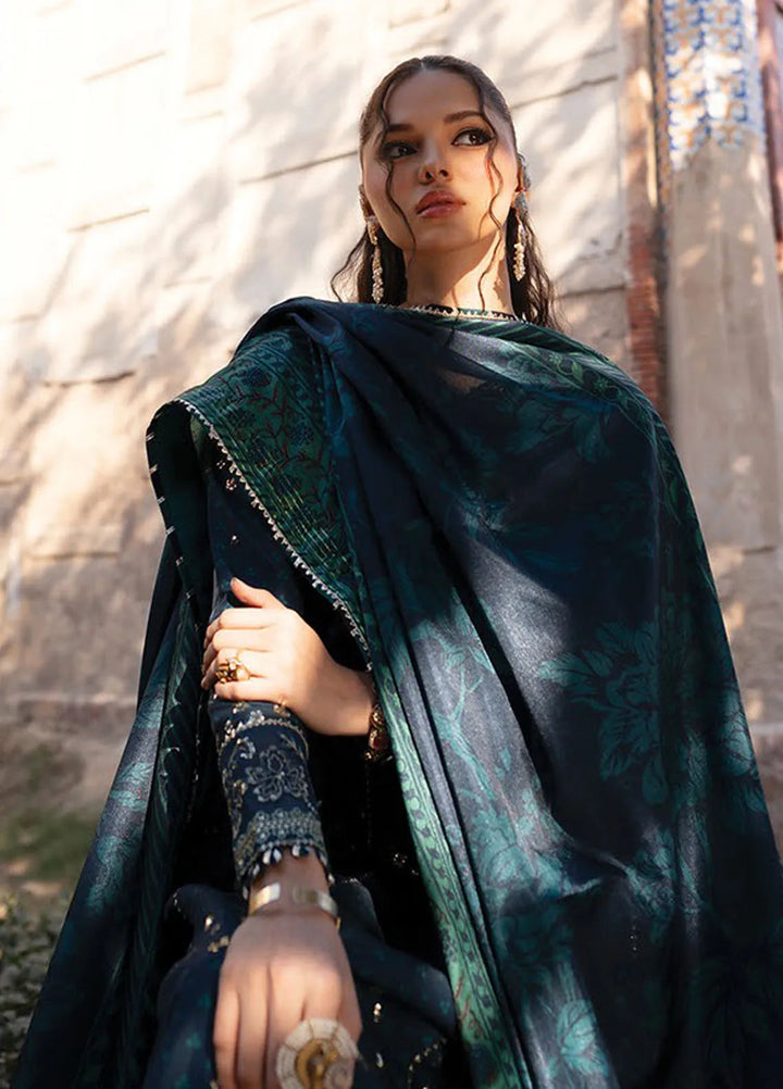Rumi by Xenia Embroidered Raw Silk Suit Unstitched 3 Piece XE25RF D-03 Asmira - Formals Collection