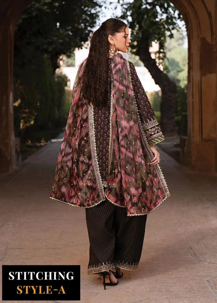 Rumi by Xenia Embroidered Raw Silk Suit Unstitched 3 Piece XE25RF D-04 Ruhi - Formals Collection