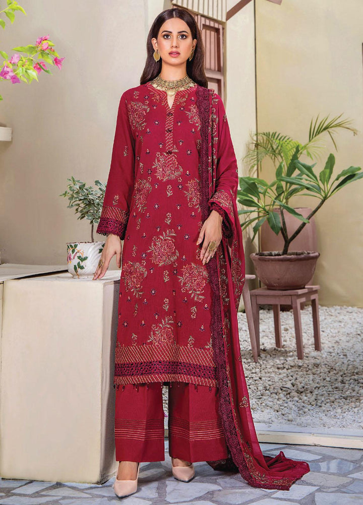 Rumli By Humdum Embroidered Karandi Suits Unstitched 3 Piece HD23RM D-03 - Formal Collection