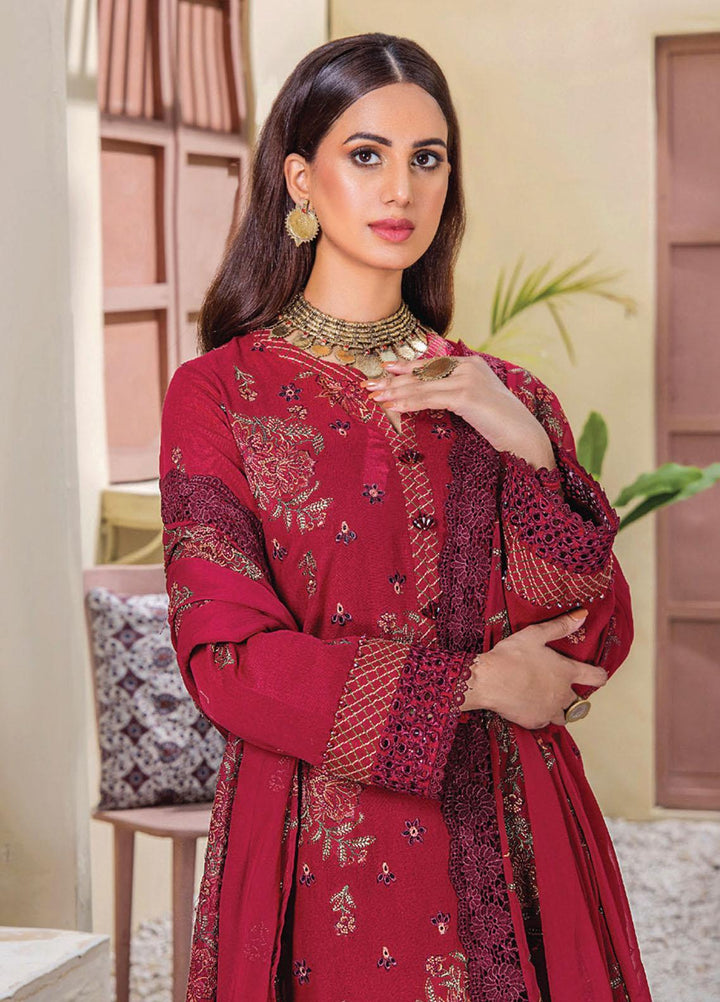 Rumli By Humdum Embroidered Karandi Suits Unstitched 3 Piece HD23RM D-03 - Formal Collection