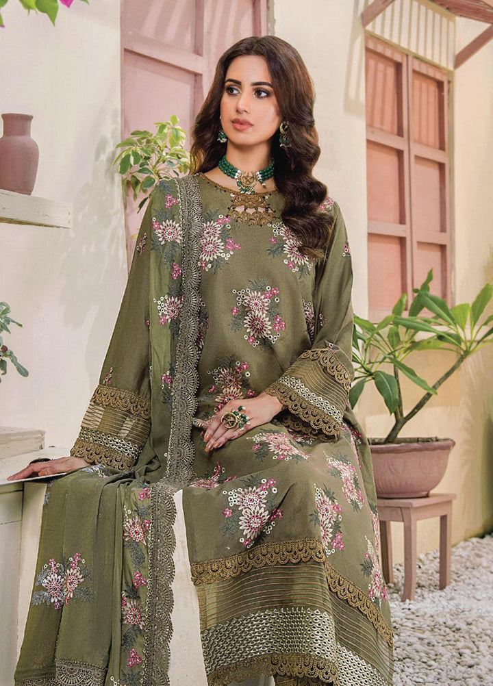 Rumli By Humdum Embroidered Karandi Suits Unstitched 3 Piece HD23RM D-05 - Formal Collection