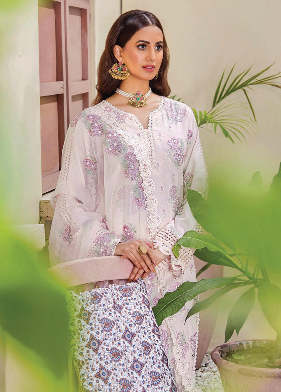 Rumli By Humdum Embroidered Karandi Suits Unstitched 3 Piece HD23RM D-06 - Formal Collection