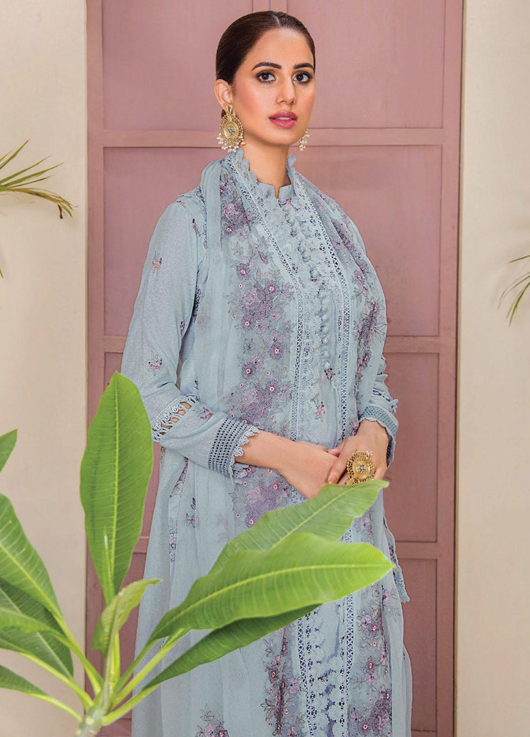 Rumli By Humdum Embroidered Karandi Suits Unstitched 3 Piece HD23RM D-07 - Formal Collection