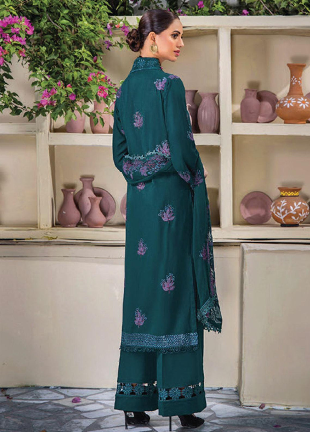 Rumli By Humdum Embroidered Karandi Suits Unstitched 3 Piece HD23RM D-08 - Formal Collection