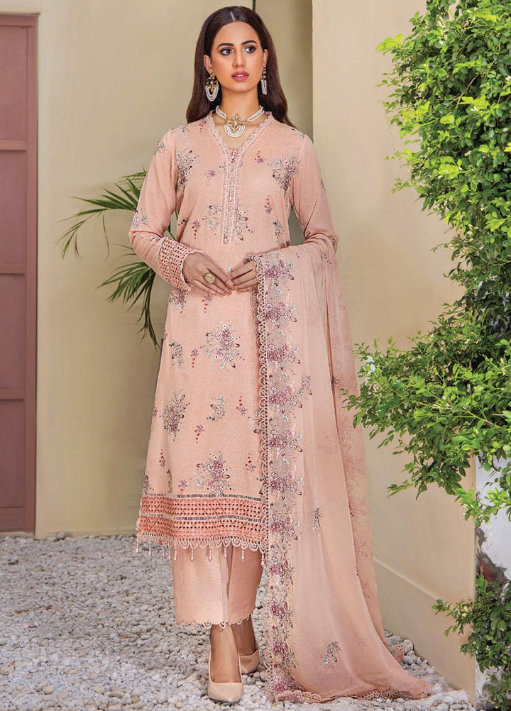 Rumli By Humdum Embroidered Karandi Suits Unstitched 3 Piece HD23RM D-10 - Formal Collection