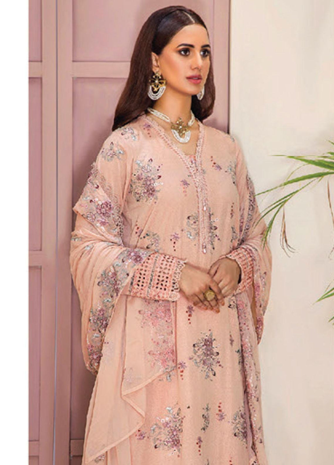 Rumli By Humdum Embroidered Karandi Suits Unstitched 3 Piece HD23RM D-10 - Formal Collection