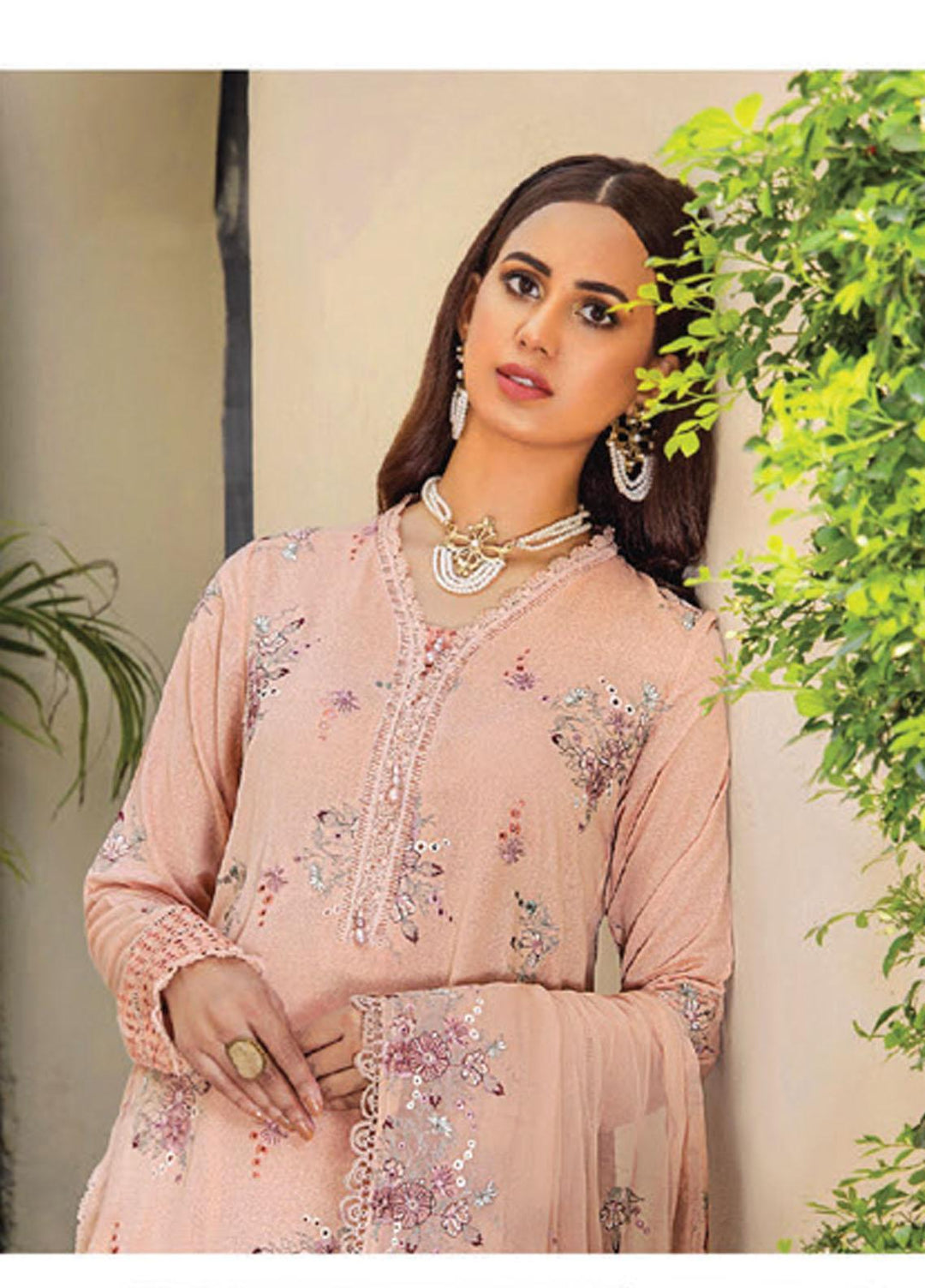 Rumli By Humdum Embroidered Karandi Suits Unstitched 3 Piece HD23RM D-10 - Formal Collection