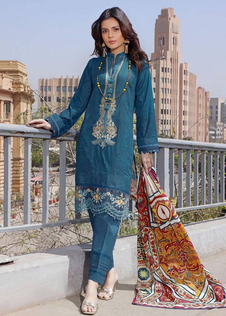 Rung By Al Zohaib Embroidered Lawn Suits Unstitched 3 Piece AZ22R 01 - Summer Collection
