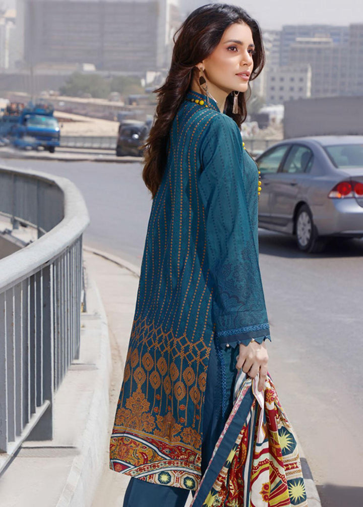 Rung By Al Zohaib Embroidered Lawn Suits Unstitched 3 Piece AZ22R 01 - Summer Collection