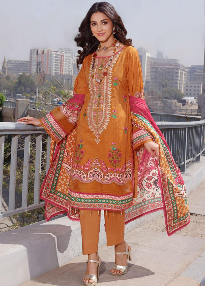 Rung By Al Zohaib Embroidered Lawn Suits Unstitched 3 Piece AZ22R 02 - Summer Collection