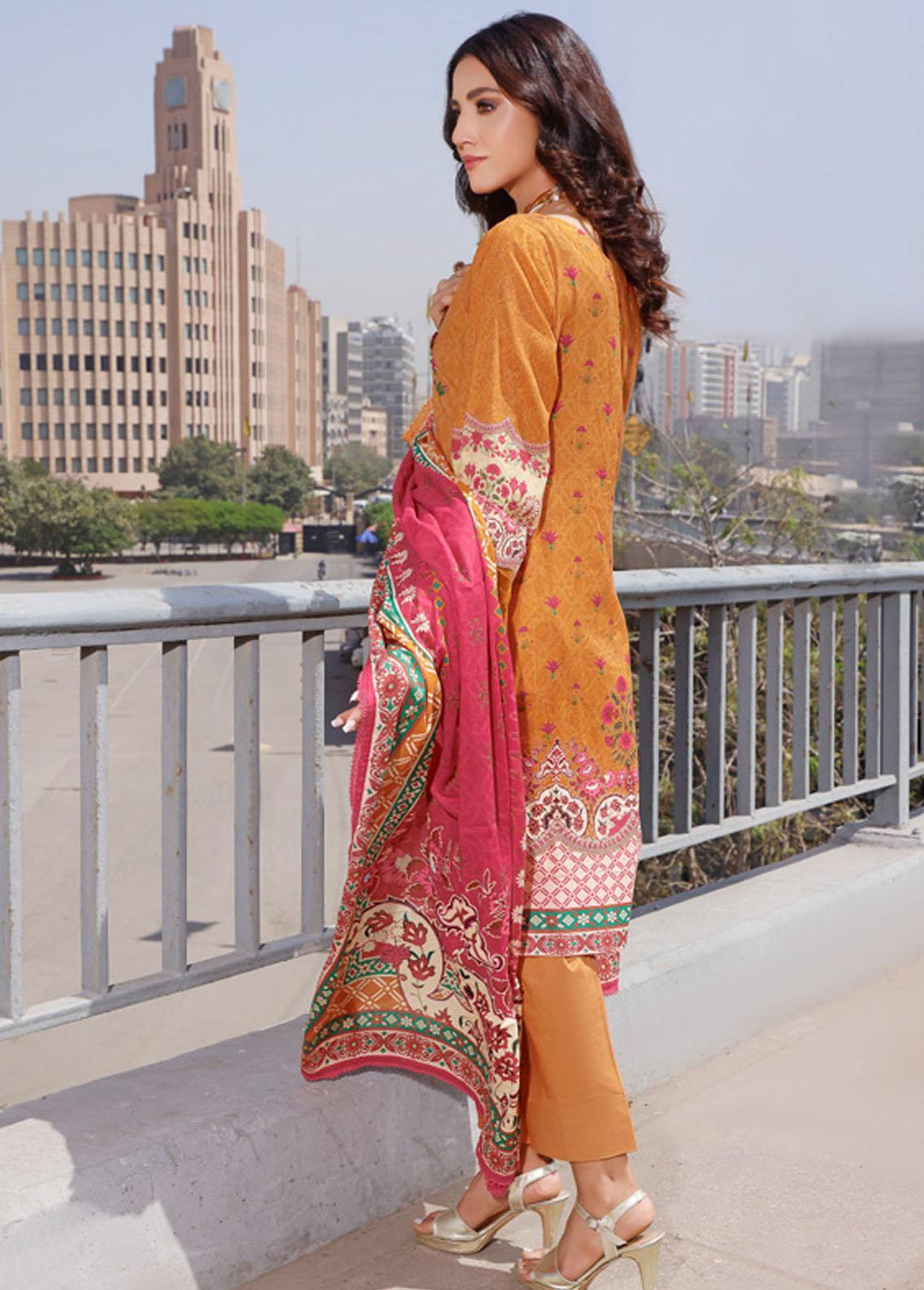 Rung By Al Zohaib Embroidered Lawn Suits Unstitched 3 Piece AZ22R 02 - Summer Collection