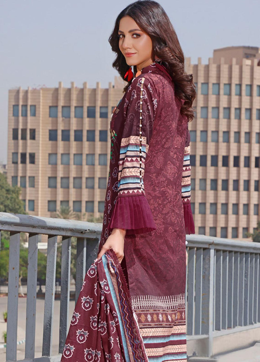 Rung By Al Zohaib Embroidered Lawn Suits Unstitched 3 Piece AZ22R 03 - Summer Collection