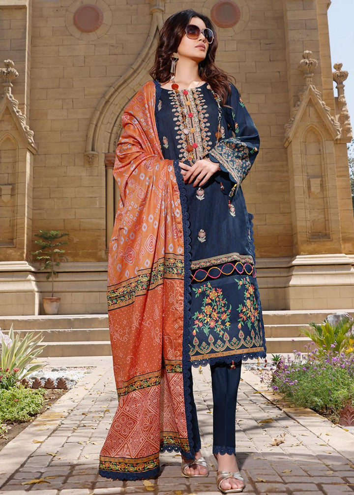 Rung By Al Zohaib Embroidered Lawn Suits Unstitched 3 Piece AZ22R 05 - Summer Collection