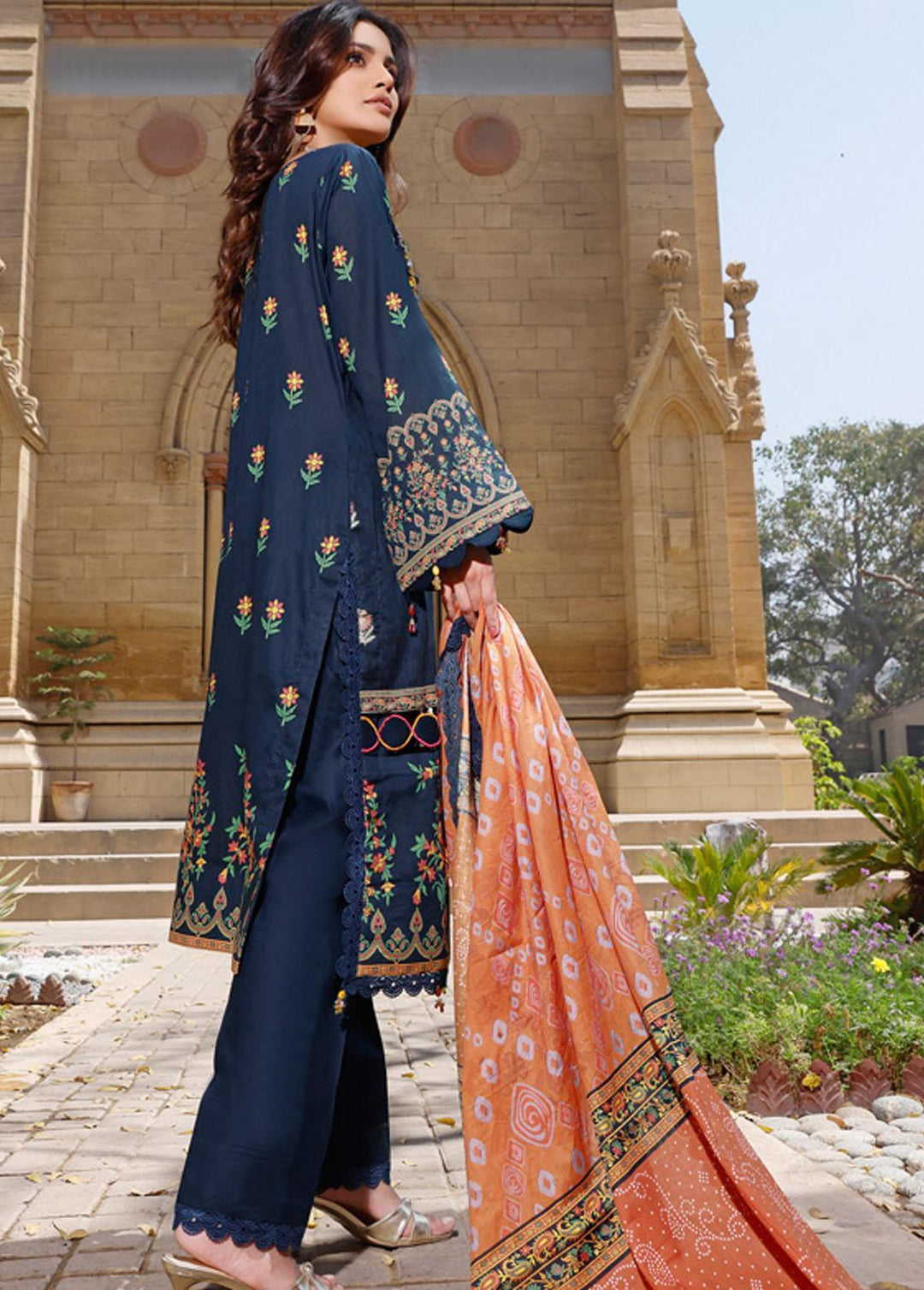 Rung By Al Zohaib Embroidered Lawn Suits Unstitched 3 Piece AZ22R 05 - Summer Collection