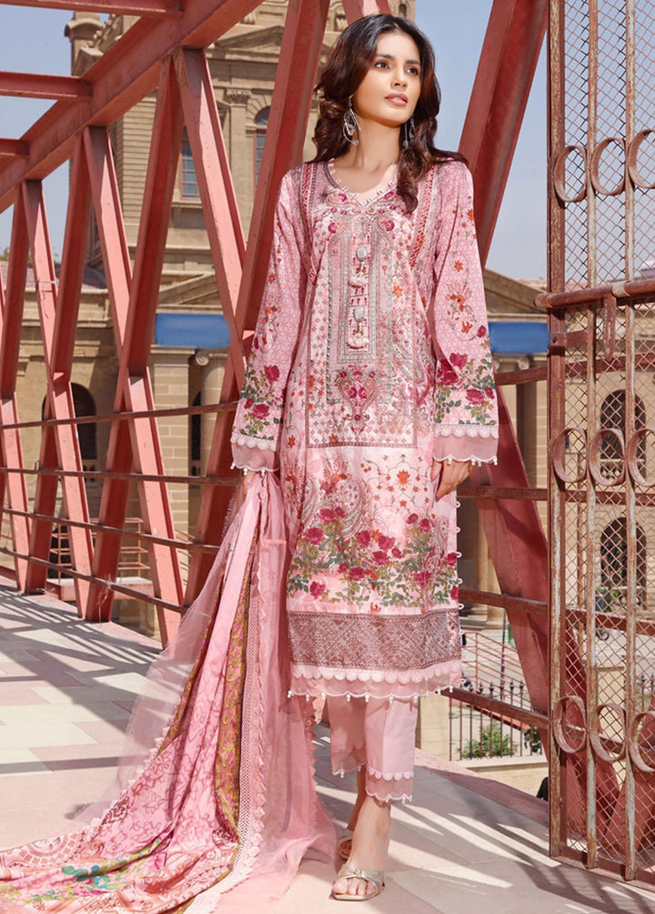 Rung By Al Zohaib Embroidered Lawn Suits Unstitched 3 Piece AZ22R 10 - Summer Collection